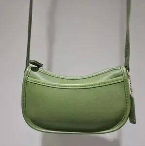 バッグ Vintage Coach Shoulder Bag Leaf Green Old Coach Ergo Flap Shopper Shoulder bag Leather Leaf Green